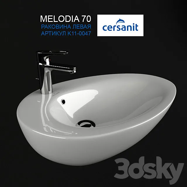 Sink Sersanit MELODIA 70 3DModel Sink Sersanit MELODIA 70 3DModel