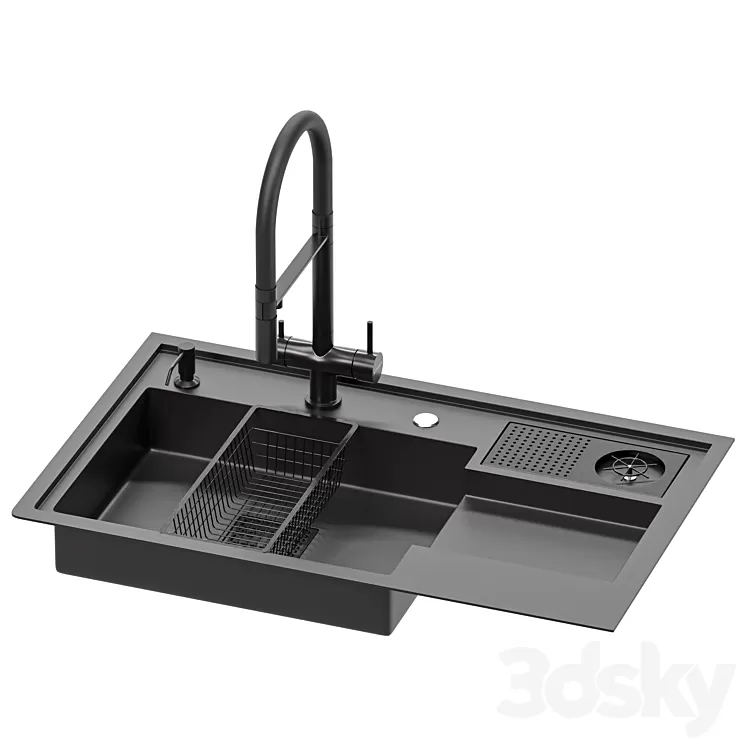 Sink Stainless Steel Cup Washer Sink Kitchen 3D Model Free Download Sink Stainless Steel Cup Washer Sink Kitchen 3D Model Free Download