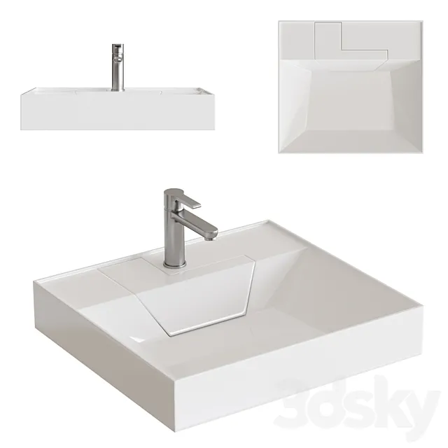 Sink STWORKI Dublin 55 cm for washing machine 3D Model Sink STWORKI Dublin 55 cm for washing machine 3D Model