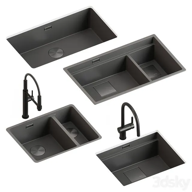 Sinks and Faucets Franke 3D Model