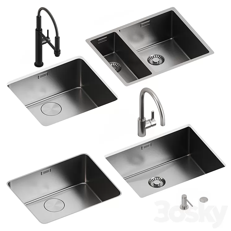 Sinks and faucets Franke 3D Model Free Download Sinks and faucets Franke 3D Model Free Download