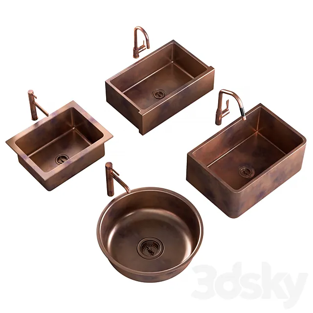 Sinks and Mixers 2 3D Model