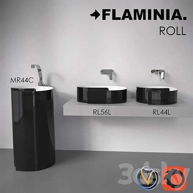 Sinks Flaminia Roll 3DModel Sinks Flaminia Roll 3DModel