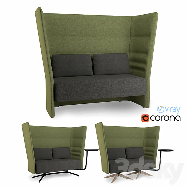 Sitland Cell128 high-back sofa 3D Model Sitland Cell128 high-back sofa 3D Model