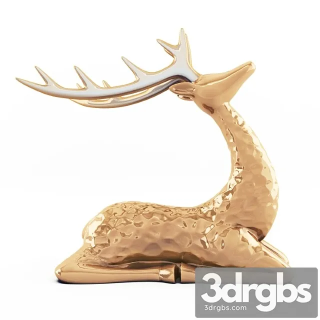 Sitting deer statuette Sitting deer statuette