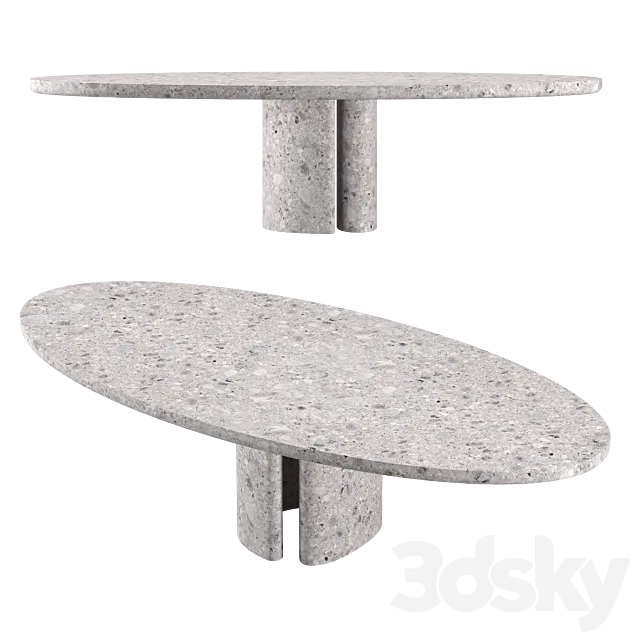 SIV1 TABLE Gray Ceppo by Francesco Balzano 3D Model SIV1 TABLE Gray Ceppo by Francesco Balzano 3D Model