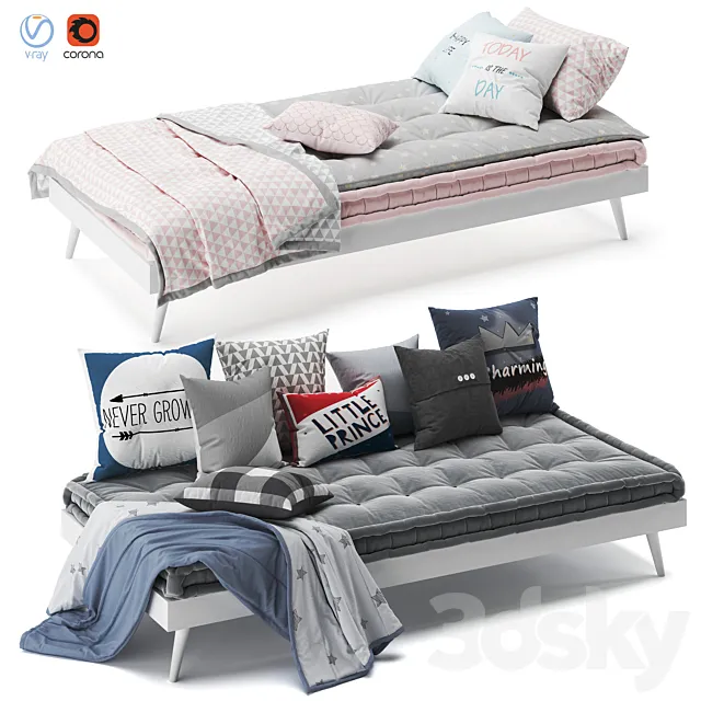 Sixties bed 3DModel Sixties bed 3DModel