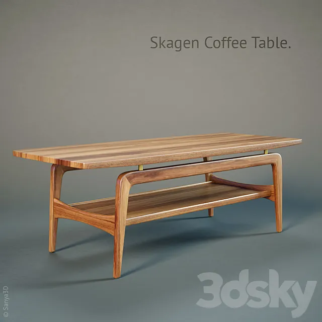 Skagen Coffee Table by Design Within Reac 3DModel