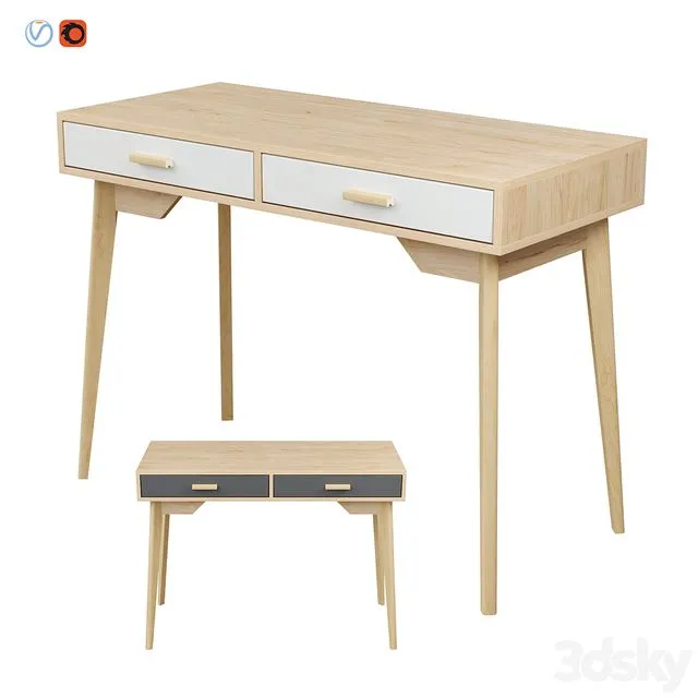 Skandica – Horten (Nordic Scandi) Desk 3D Model