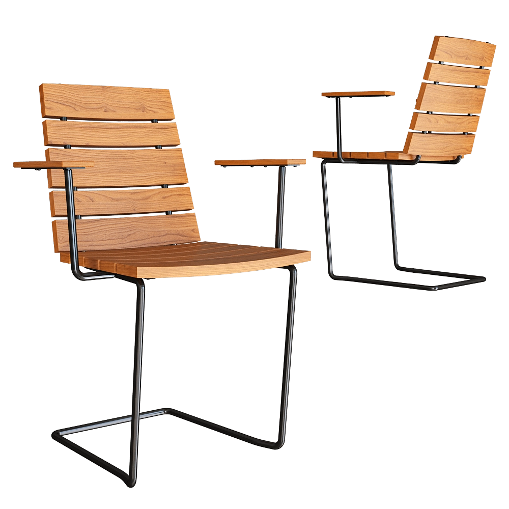 Skargaarden – Chair with armrests Grinda 3D Model