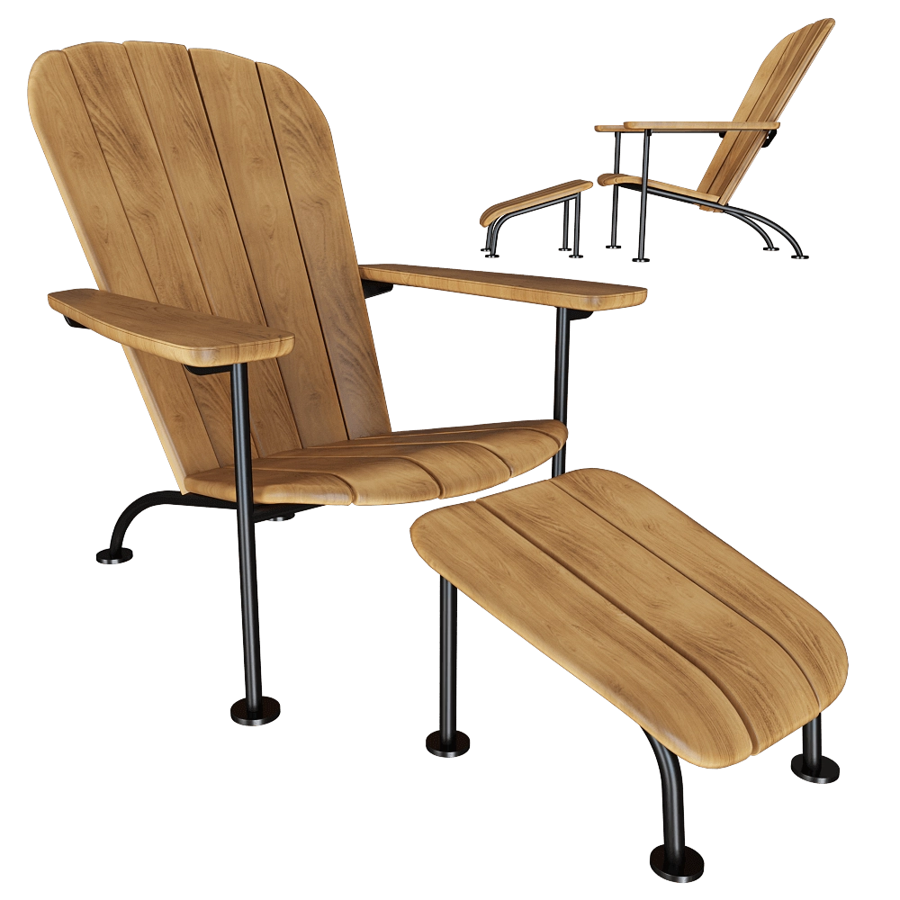 Skargaarden – Lounge chair and footstool Boste 3D Model Skargaarden – Lounge chair and footstool Boste 3D Model