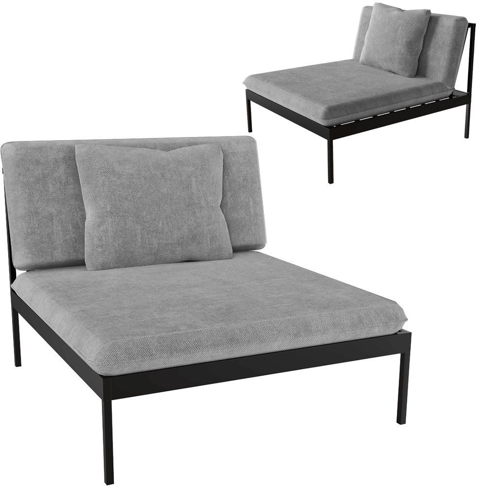 Skargaarden – Lounge chair Bonan 3D Model Skargaarden – Lounge chair Bonan 3D Model