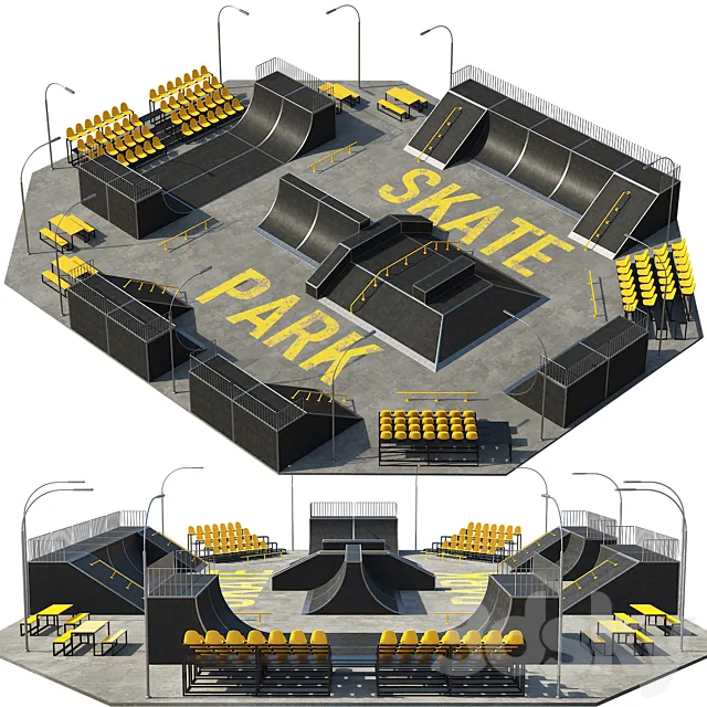 Skate park 3D Model