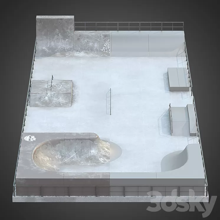 Skate park 3D Model Skate park 3D Model