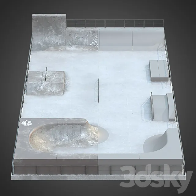 Skate park 3DModel Skate park 3DModel