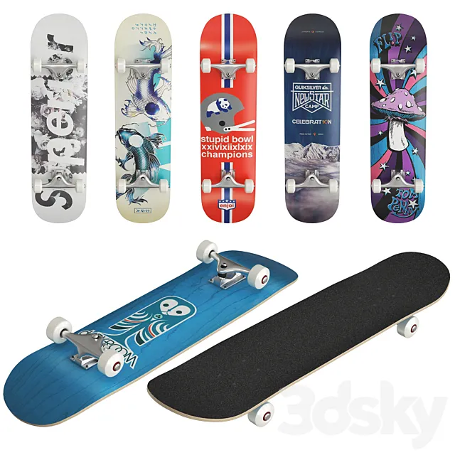 Skateboards 3D Model