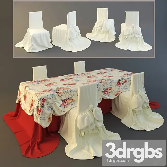 Skatiert I Chiekhly Na Stul Ia 3D Model Download