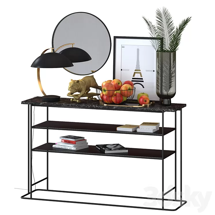 Skating Dog and the BoConcept decor set 3D Model