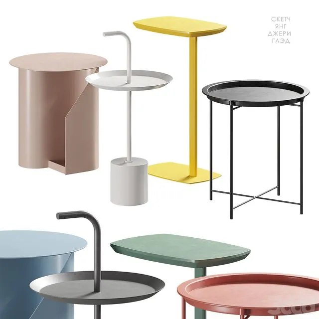 Sketch by Jeri Young Glad tables 3D Model Sketch by Jeri Young Glad tables 3D Model