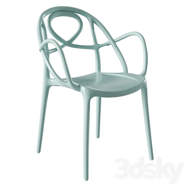 Sketch Chair Stackable Russet 3D Model