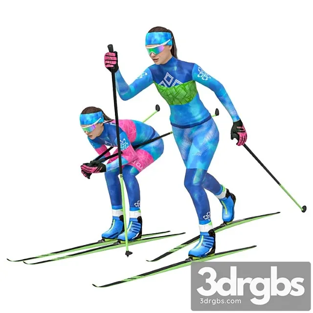 Skier Classic Move 3D Model Download