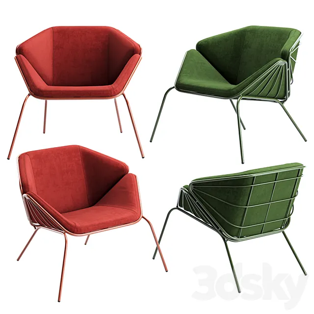 Skin Lounge armchair 3D Model