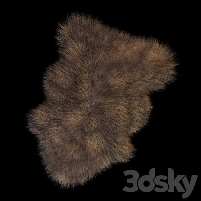 Skin Sheepskin longhair 3DModel Skin Sheepskin longhair 3DModel