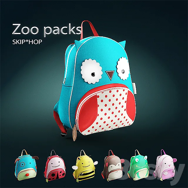 Skip Hop ZOO BackPack 3DModel Skip Hop ZOO BackPack 3DModel