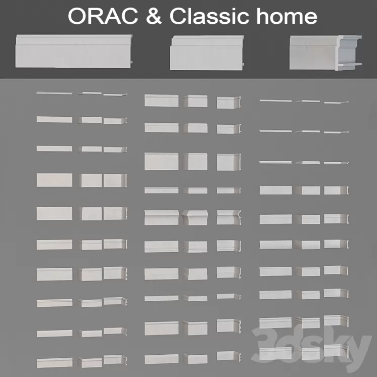 Skirting boards and Orac Classic home 3D Model Skirting boards and Orac Classic home 3D Model