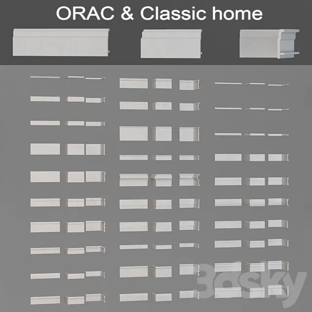 Skirting boards and Orac Classic home 3DModel