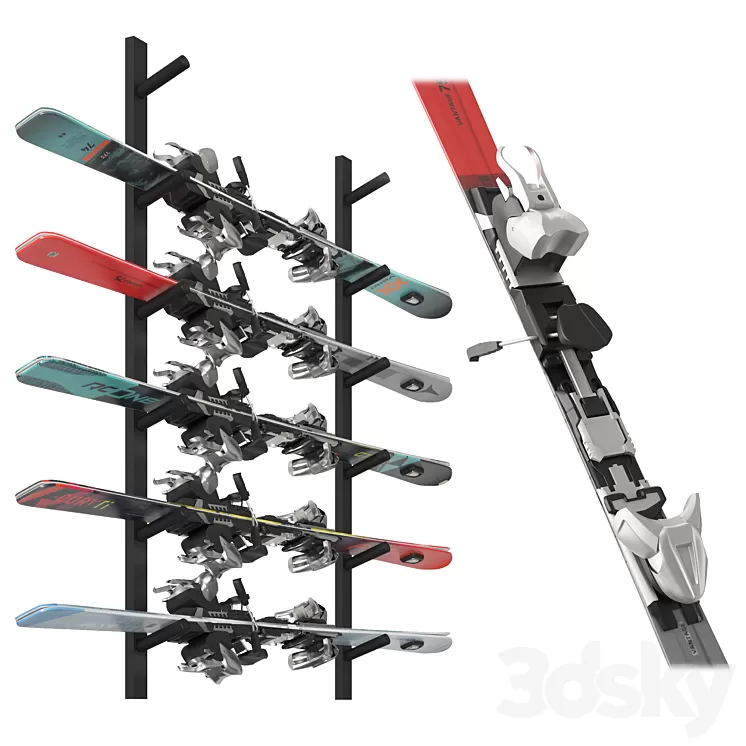 Skis Kit 3D Model