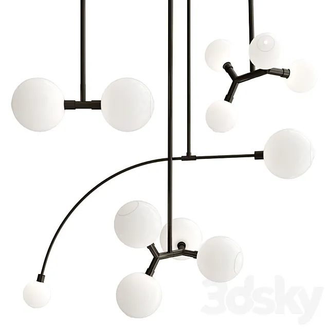 SkLO pendant lamp collection 3D Model