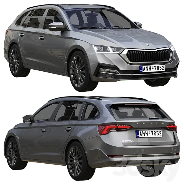 Skoda Octavia Combi 2020 3D Model