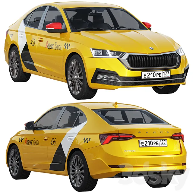 Skoda Octavia Taxi 3DModel