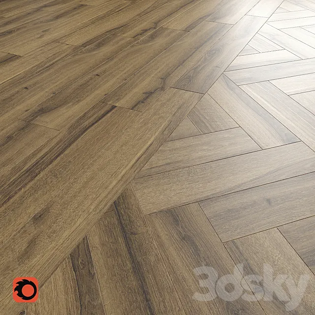 Skogen brown Floor Tile 3D Model