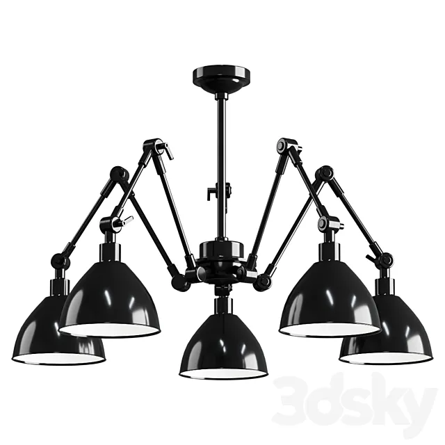 SKU: OL213 Chandelier AMSTERDAM ENAMEL by Romi Amsterdam 3D Model