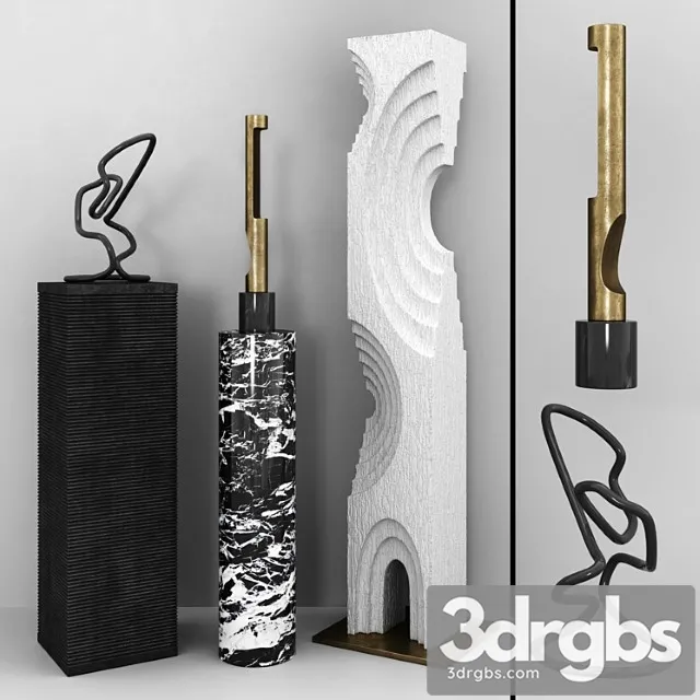 Skulptury Na Postamente Kelly Wearstler 01 3D Model Download