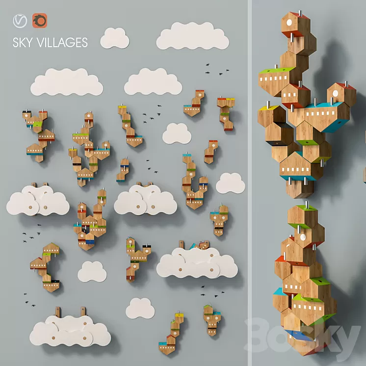 Sky Villages set 17 3D Model