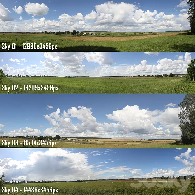 Sky with clouds 3D Model Free Download