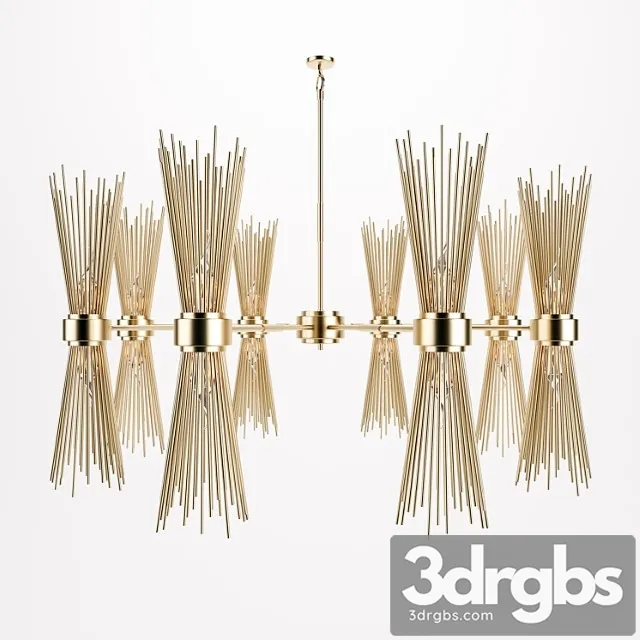 Skyla brass chandelier 3D Model Download