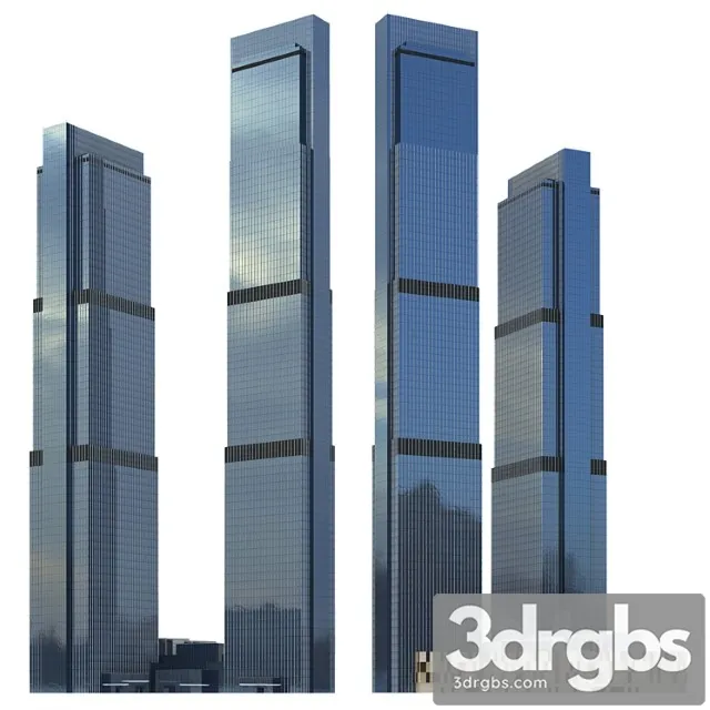 Skyscraper of the neva tower (neva towers moscow-city). 3D Model Download