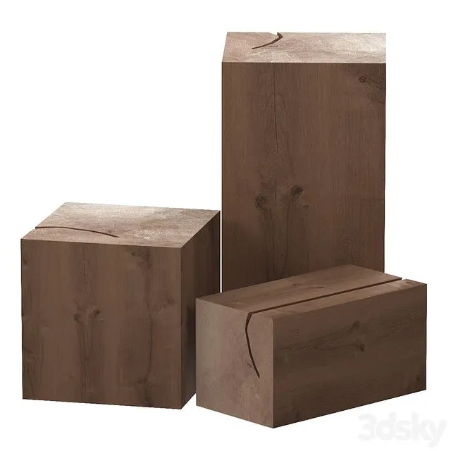 Slab coffee tables 3D Model