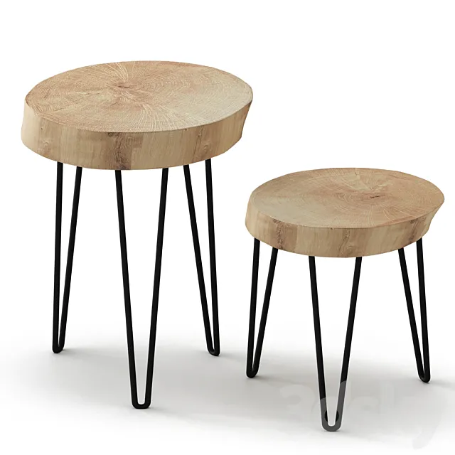 Slab coffee tables 3D Model