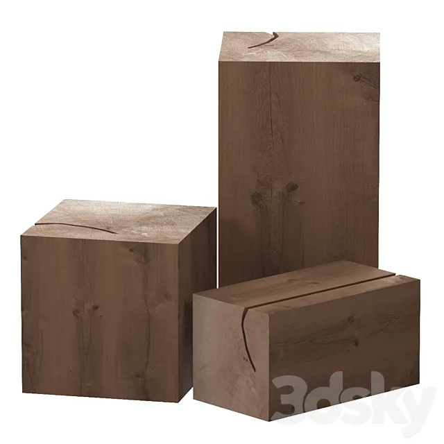 Slab coffee tables 3DModel