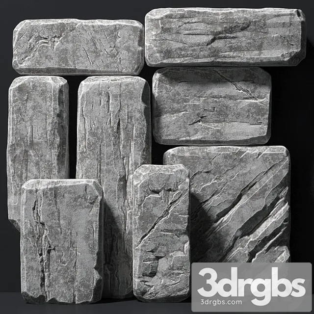 Slab Stone Rock Big N1 3D Model Download