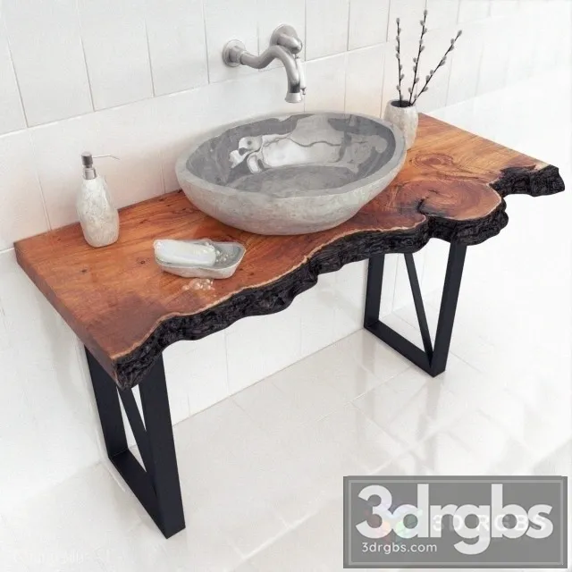 Slab Wash Basin 3D Model Download