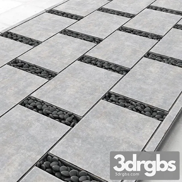 Slabs With Smooth Pebbles Title Smooooth Pebble 3D Model Download