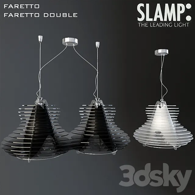 Slamp Faretto Faretto Double 3D Model Slamp Faretto Faretto Double 3D Model