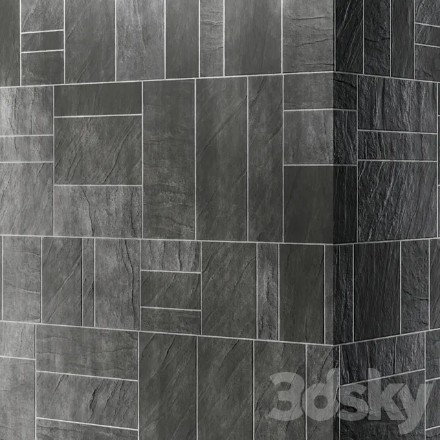 Slate tiles 3D Model