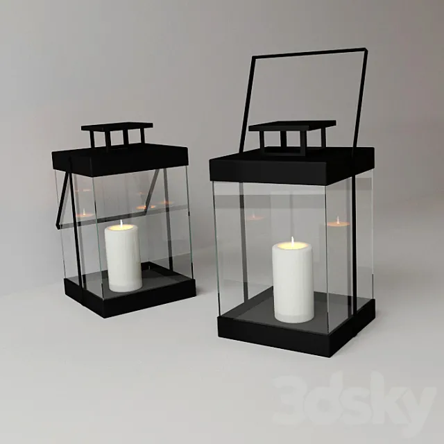 Sleek Hurricane Lantern 3D Model Sleek Hurricane Lantern 3D Model